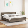 Box spring postel s matrací taupe 180x200 cm textil Hnědošedá 3129973