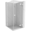 Mexen Lunar T, výklopný sprchový kút pravý 120 x 120 cm, 8mm číre sklo, biely profil, 834T-120-120-20-00-P