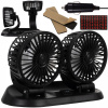 Ventilátor do auta Veterný mlyn 24V otočný dvojitý do auta silný 360°
