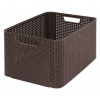 CURVER - Úložný box 2LStyle, imitácia ratanu, hnedý