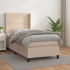 vidaXL Boxspring posteľ s matracom kapučínová 80x200 cm umelá koža - Hnedá - 68021-22839