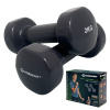 SCHILDKRÖT Vinylové činky, set 2 x 2,0 kg, antracit