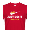 Pánské tričko s potiskem JUST DO IT TOMORROW, Barva Červená, Velikost L Bezvatriko.cz 0255 -