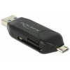 DeLock, NaviLock Delock Micro USB OTG čtečka karet + USB 3.0 A male
