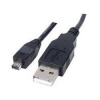 USB kábel (2.0), USB A M - 4-pin M, 1.8m, čierny, Logo, HIROSE