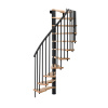 Minka STAIRS Priestorovo točité schodisko Metallica Smart buk/čierna 130 x 78 cm