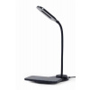 Gembird stolná LED lampa s 10W bezdrôtovou nabíjačkou, čiern