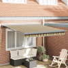 zahrada-XL automatická vysúvacia markíza zelená a žltá 350x250 cm, vidaXL náhradná textília pre markízu 3.5x2.5 m zelená a žltá 3330462