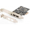 Digitus Karta rozhraní IEEE 1394a, PCIexpress, 3 port 1x ext.1394mini, 2x ext. 1394a Porty DS-30201-5