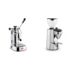 La Pavoni Professional Lusso + Rocket Espresso SUPER FAUSTO, chrome