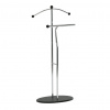 Autronic Němý sluha, výška 110 cm, masiv kaučukovník, černé moření, kov chrom 83213 CRBK