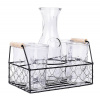 EXCELLENT HOUSEWARE Sklenice na limonádu s karafou a košíkem sada 6 ks 1l KO-CD1001110