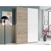 Šatníková skriňa Heimo, 125 cm, dub san remo/biela