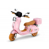 mamido Detský elektrický skúter Vespa 2x35W s kufríkom ružový