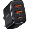 Baseus Compact nabíjačka s USB-C (30W) čierna CCXJ-E01