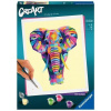 Maľovanie podľa čísel Ravensburger Kreatívne a výtvarné hračky 202034 CreArt Vtipný slon (4005556202034)