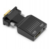 XtendLan Adaptér VGA (M) na HDMI (F), do 1080p, audio propojením (konektor 3.5mm, F) (XL-ADVGHD)