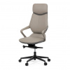 Autronic Kancelářské křeslo, šedá ekokůže, houpací mechanismus s aretací ve 4 polohách, kovový kříž, kolečka pro tvrdé povrchy KA-T8426 GREY