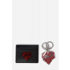 PÚZDRO NA PLATOBNÉ KARTY KARL LAGERFELD K/HEARTS CH+KEYCHAIN GP BLACK