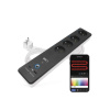 GoSmart prodlužovací přívod 4 zásuvky 2m EMOS P1412SM s vyp./ USB /bílá-černá/PVC/ WiFi