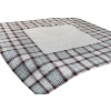 Vianočný gobelínový obrus na stôl Tartan béžový 90x90 cm Chenille IT025