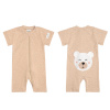 Detský overal s krátkym rukávom Bear, DOTS Beige, béžová, od značky Moniel 68 (3-6m) MON