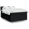 Posteľný rám boxspring s matracom čierny 160x200 cm látka-ForU-3287128