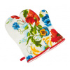 Bellatex Grilovacia rukavica Vlčie maky červená 22 x 46 cm