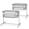 Prístavná postieľka 2v1 Kinderkraft NESTE UP 2 Light Grey s matracom