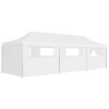 Skladací párty stan s 8 bočnými stenami 3x9 m biely-ForU-48874