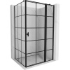 Mexen, Mexen Mist T pravý výklopný sprchový kút 90 x 100 cm, čierna mriežka - 8A4T-090-100-70-77-P