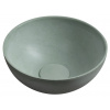 Sapho Sapho, MINOR betónové umývadlo na dosku, priemer 26cm, zelená matná, MR26023