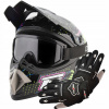 ĽAHKÁ CROSSOVÁ PRILBA ENDURO QUAD XS + OKULIARE + RUKAVICE