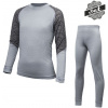 SENSOR MERINO IMPRESS SET detský tričko dl.rukáv + spodky sivá/maori Veľkosť: 140