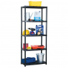 zahrada-XL Regál s 5 úložnými poličkami čierny 71x38x170 cm plastový 147684