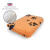 DRYBED Premium Vet Bed oranžový + čierne labky 150 x 100 cm