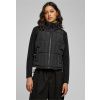 Urban Classics Dámska vesta Ladies Reversible Cropped Puffer Vest Farba: black/frozenyellow, Veľkosť: S