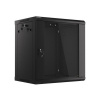 Nástěnný rack 19'' 12U 600X450mm černý flat pack WF01-6412-10B Lanberg