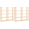 zahrada-XL Regály s 5 policami 2 ks 170x38x170 cm borovicový masív 500 kg 3051109