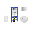 Geberit Duofix Set predstenovej inštalácie, klozetu a dosky Ideal Standard Tesi, tlačidla Sigma01, Aquablade, SoftClose, lesklý chróm 111.355.00.5 NU2