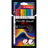 Fixy STABILO Pen 68 brush 12 ks púzdro 