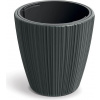 Prosperplast Plastový kvetináč OROS tmavosivý matný, 39 cm