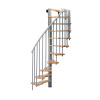 Minka STAIRS Priestorovo točité schodisko Metallica Smart buk/sivá 130 x 78 cm