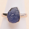 Nefertitis Tanzanit surový prsteň striebro Ag 925 LOT404 - 59 mm (US 9), 3,6 g