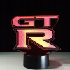 Nočná lampa 3D GTR 7 farieb, motorizácia Nissan (Nočná lampa 3D GTR 7 farieb, motorizácia Nissan)