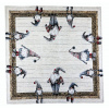 Vianočný gobelínový obrus na stôl Šedí škriatkovia 90x90 cm Chenille IT04