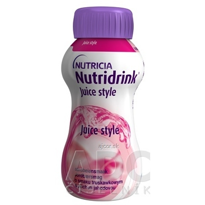 N. V. Nutricia, Zoetermeer Nutridrink Juice Style s jahodovou príchuťou (inov.2021) 4x200 ml