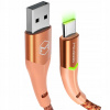 Kábel McDodo USB - USB typ C 1 m oranžový