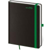 Diár BLACK GREEN denný A5 14,3x20,5cm 2026