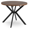 Mebel Elite Stôl LUGO, rozkladací 90-190 cm dub rustikálny/čierna